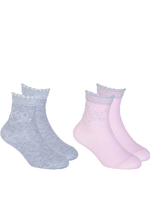 BKGAS06-Z0 Носки 23-31 () розовый/серый