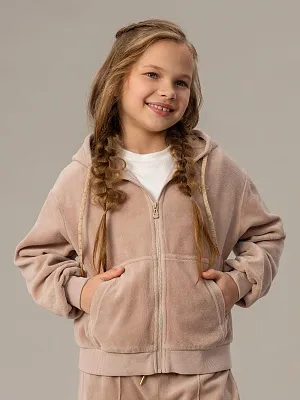 OKGCJ09-T1 Толстовка(бежевый) 86-128(86/92/98/104/110/116/122/128)