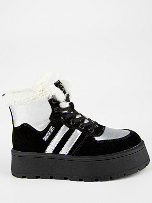 64318ш-3 Сапоги (черный-серебро) 35-40 (6 пар)