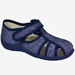 22265ф-53 Туфли из текстиля (синий) 25-30 (12 пар)
